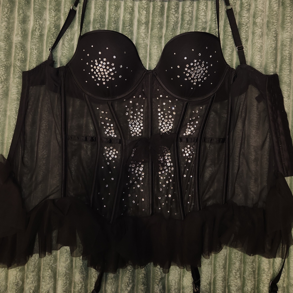 Victoria's Secret Black Lace Bra with Sheer Elegance